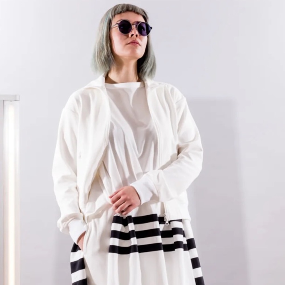 Y-3 open back jacket white S/P